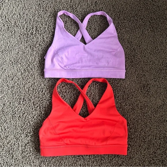 2 Lululemon sports bras size 8 - Picture 1 of 4